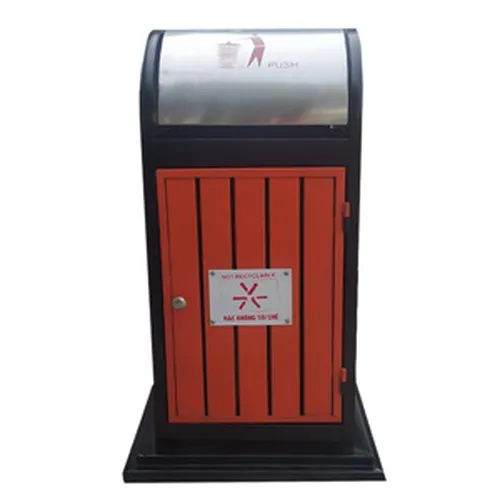 Thùng Rác Công Cộng A78-B Màu Cam