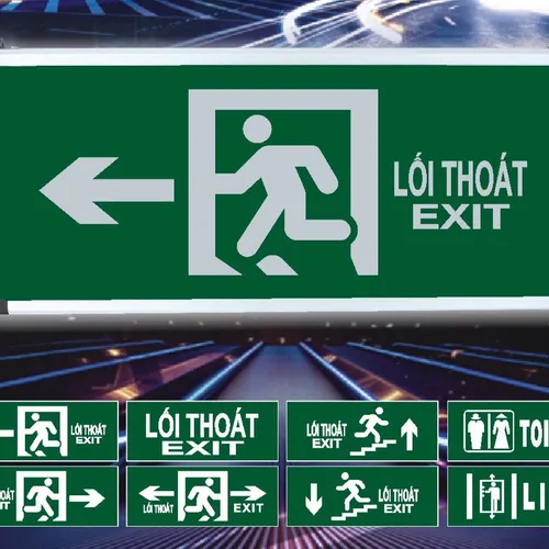 Đèn Thoát Hiểm Exit Trung Quốc 2 Mặt