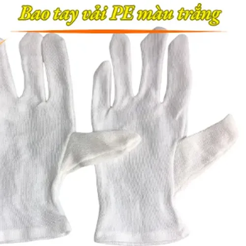 Bao Tay Bảo Hộ Vải PE Màu Trắng
