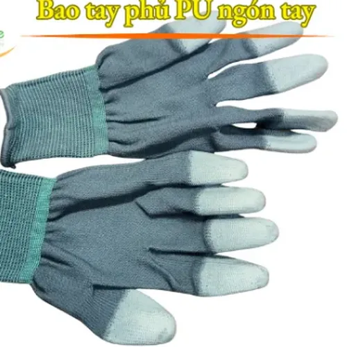 Bao Tay Bảo Hộ Vải Thun Phủ PU Ngón Tay