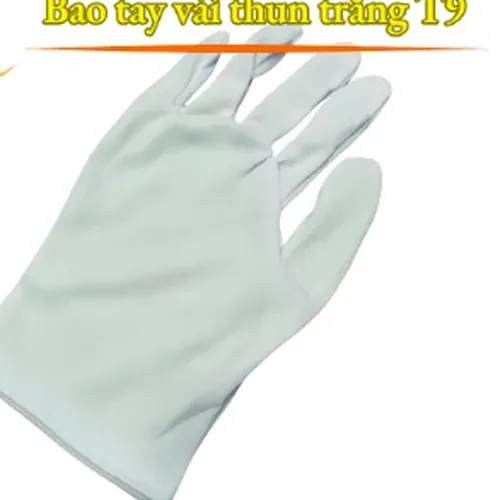 Bao Tay Bảo Hộ Vải Thun T9 Màu Trắng