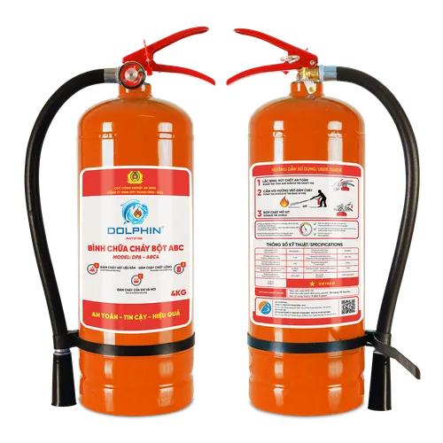 Bình Chữa Cháy Bột ABC 4Kg Dolphin DPA-ABC4