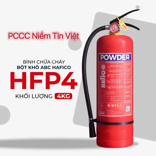 Bình Chữa Cháy Bột Khô ABC 4Kg HFP4 Hafico