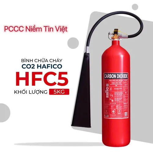 Bình Chữa Cháy Khí CO2 5Kg HFC5 Hafico