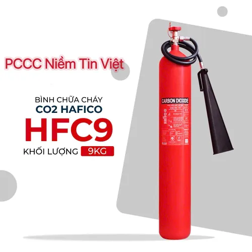 Bình Chữa Cháy Khí CO2 9Kg HFC9 Hafico