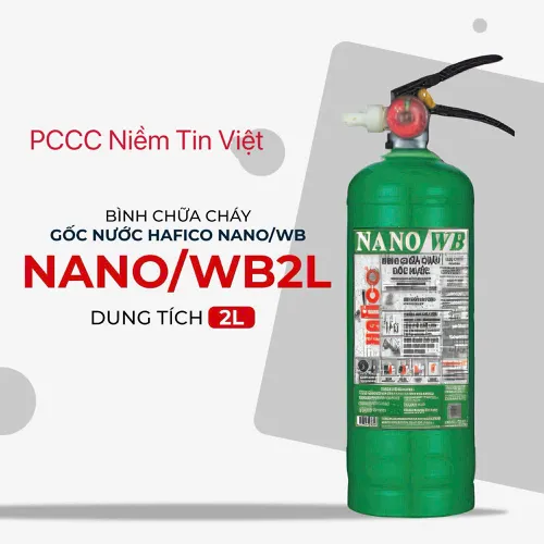 Bình Chữa Cháy Pin Xe Điện Gốc Nước 2Lít Hafico NANO/WB HFNWB2