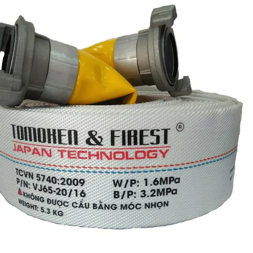 Vòi Chữa Cháy Tomoken D65 x 30m x1.6Mpa FIREST Kèm Khớp Nối GOST