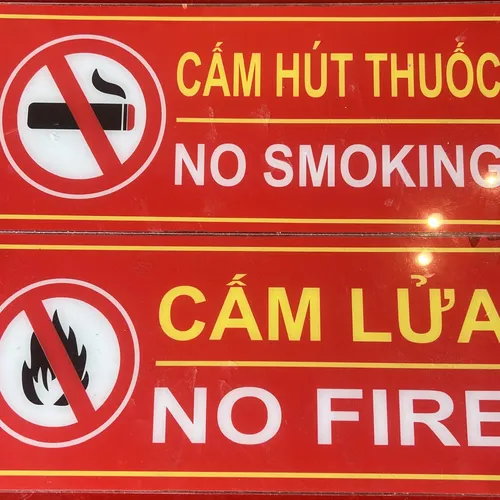 Bảng Cấm Lửa Cấm Thuốc Mica