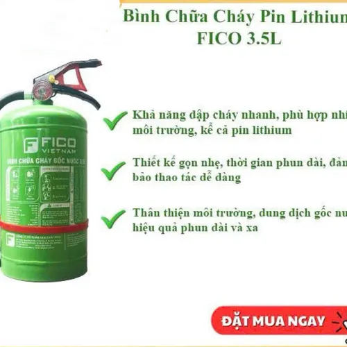 Bình Chữa Cháy Pin Lithium FICO 3,5L