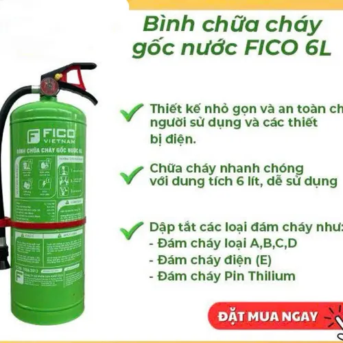 Bình Chữa Cháy Gốc Nước FICO 6 Lít FC-106-WB