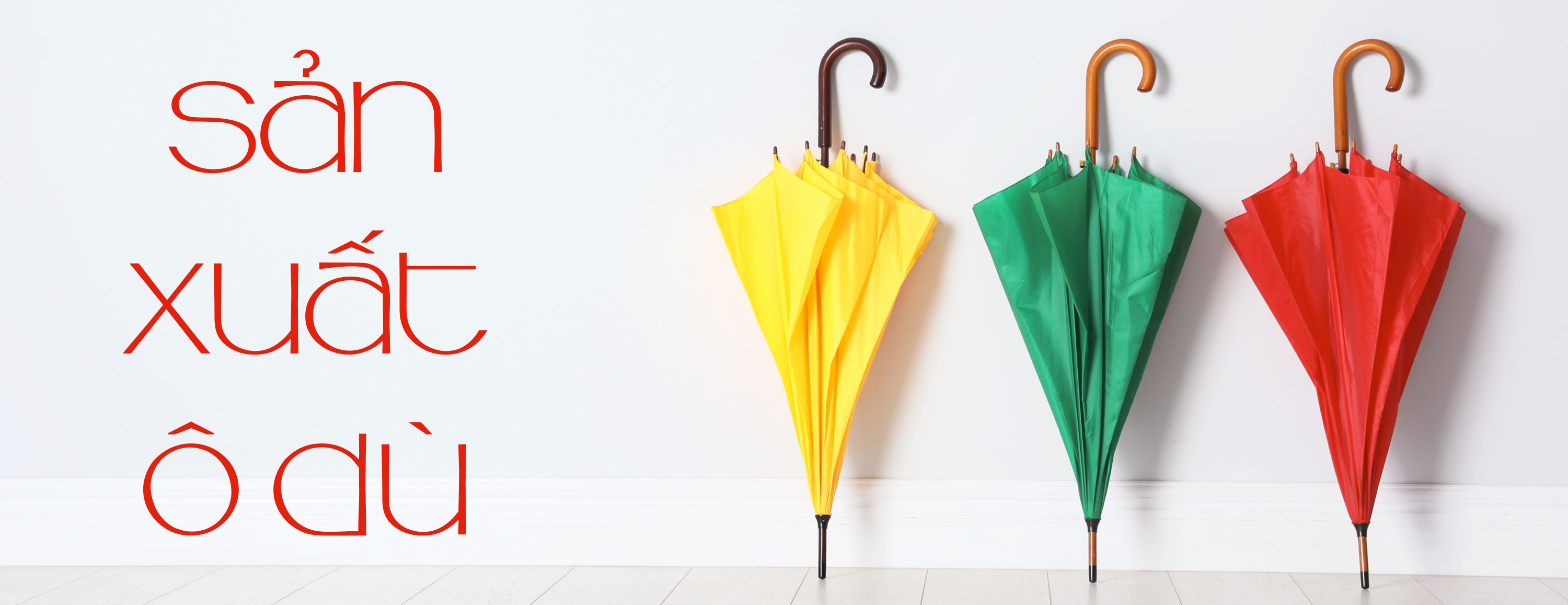 Dù cầm tay in logo