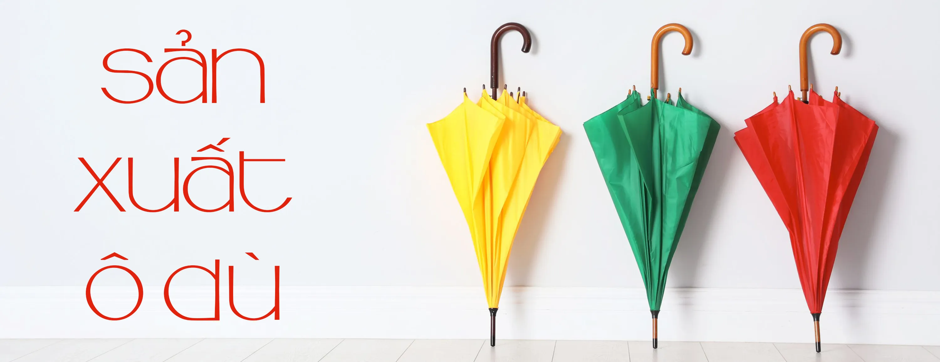 Dù cầm tay in logo