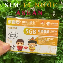 SIM 10 NƯỚC ASEAN 8 NGÀY