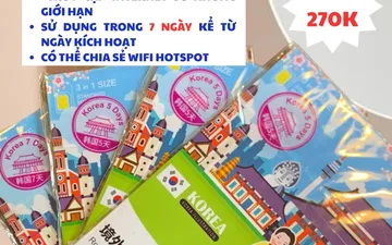  Sale Sale Sale!!! 🔥 Sim du lịch Hàn Quốc🔥