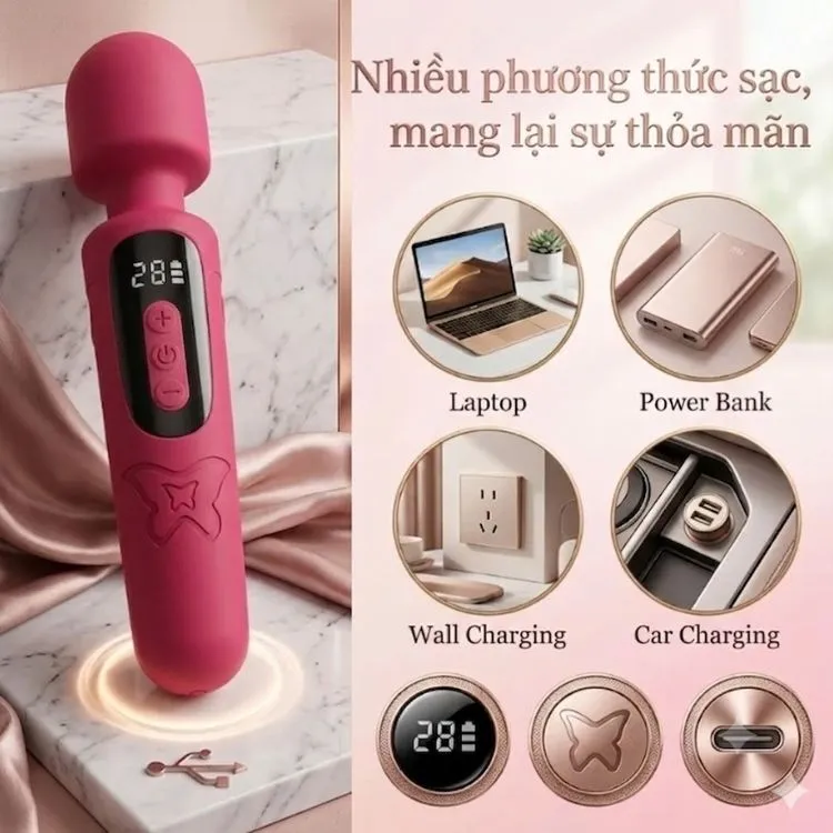 Các phương thức sạc pin linh hoạt qua cổng USB của máy rung Mini Kitty Các phương thức sạc pin linh hoạt qua cổng USB của máy rung Mini Kitty
