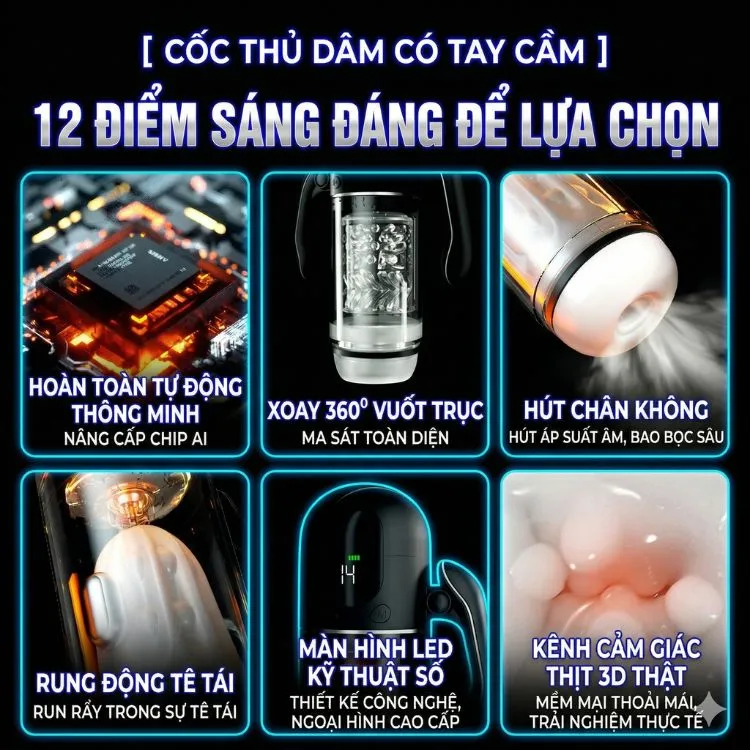 Tổng hợp các điểm sáng nổi bật của cốc thủ dâm tự động tay cầm Gamepad-X như chip AI thông minh, xoay 360 độ và hút chân không sâu. Tổng hợp các điểm sáng nổi bật của cốc thủ dâm tự động tay cầm Gamepad-X như chip AI thông minh, xoay 360 độ và hút chân không sâu.