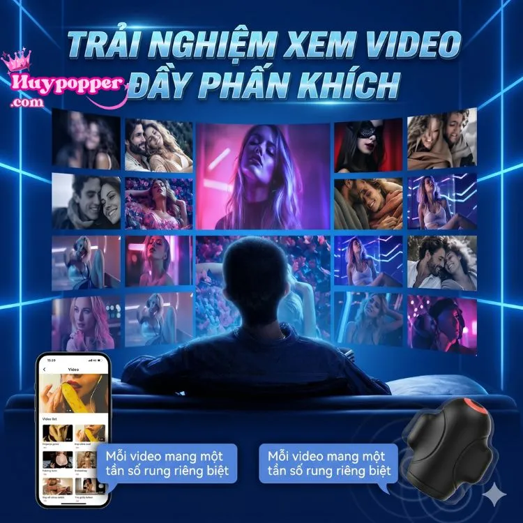 Trải nghiệm xem video đầy phấn khích khi máy tự sướng nam đồng bộ tần số rung riêng biệt khớp với từng khung hình trên ứng dụng. Trải nghiệm xem video đầy phấn khích khi máy tự sướng nam đồng bộ tần số rung riêng biệt khớp với từng khung hình trên ứng dụng.