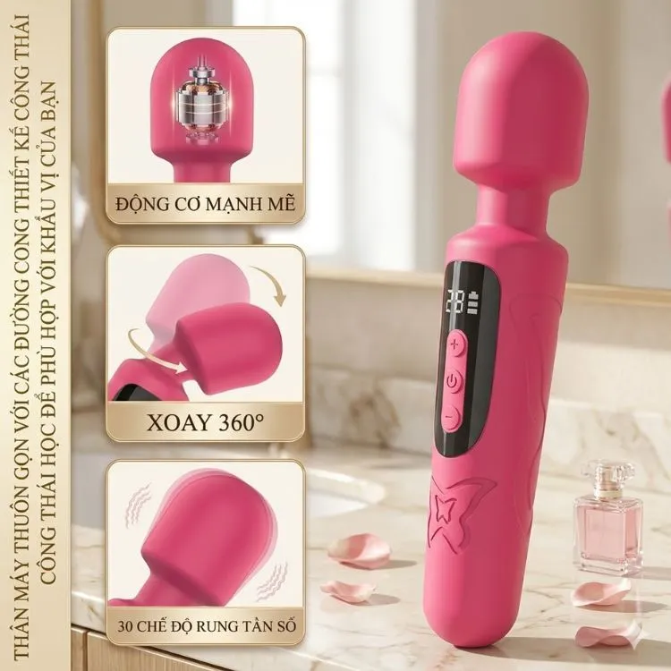 Cấu tạo động cơ gậy rung Mini Kitty và khả năng xoay công thái học 360 độ Cấu tạo động cơ gậy rung Mini Kitty và khả năng xoay công thái học 360 độ
