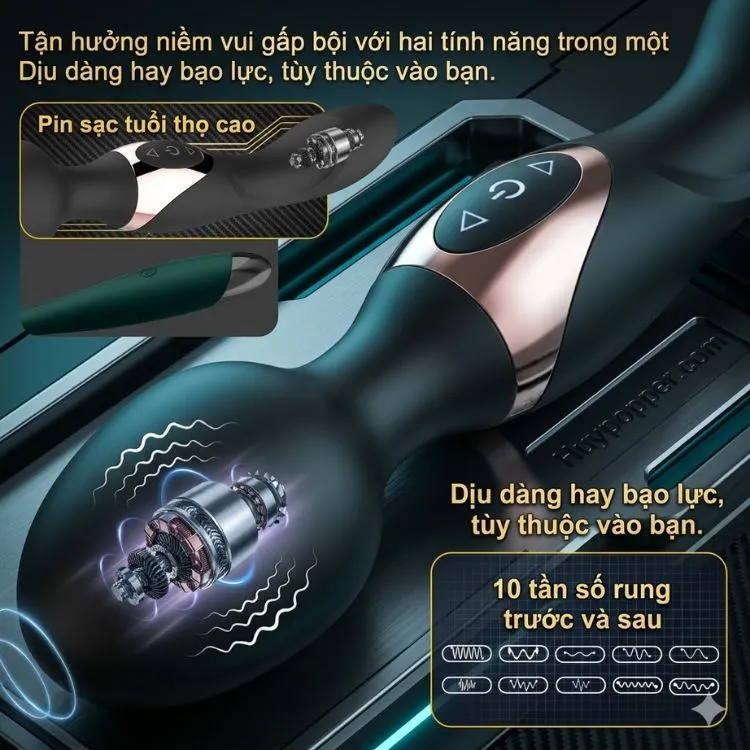 Cấu trúc khối động cơ rung kép siêu khỏe ở cả hai đầu với 10 tần số xung động dồn dập của thanh rung Arthur. Cấu trúc khối động cơ rung kép siêu khỏe ở cả hai đầu với 10 tần số xung động dồn dập của thanh rung Arthur.