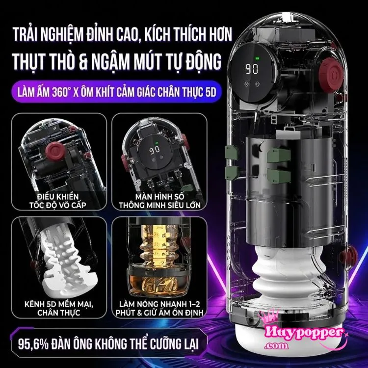 Cấu tạo động cơ cơ học thông minh bên trong máy tự sướng nam Miyu Space giúp điều khiển tốc độ thụt thò vô cấp và ngậm mút tự động 360 độ. Cấu tạo động cơ cơ học thông minh bên trong máy tự sướng nam Miyu Space giúp điều khiển tốc độ thụt thò vô cấp và ngậm mút tự động 360 độ.