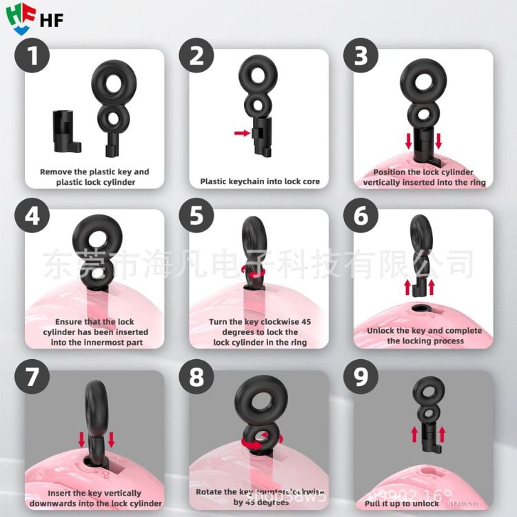 Hướng dẫn 9 bước thao tác lắp đặt ổ khóa nhựa tàng hình cho lồng khóa dương vật K2-C cực kỳ đơn giản, chắc chắn và bảo mật. Hướng dẫn 9 bước thao tác lắp đặt ổ khóa nhựa tàng hình cho lồng khóa dương vật K2-C cực kỳ đơn giản, chắc chắn và bảo mật.