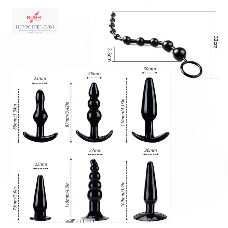 Kích Thước Bộ Đồ Chơi Kích Thích Hậu Môn 7 Món Kích Thước Bộ Đồ Chơi Kích Thích Hậu Môn 7 Món