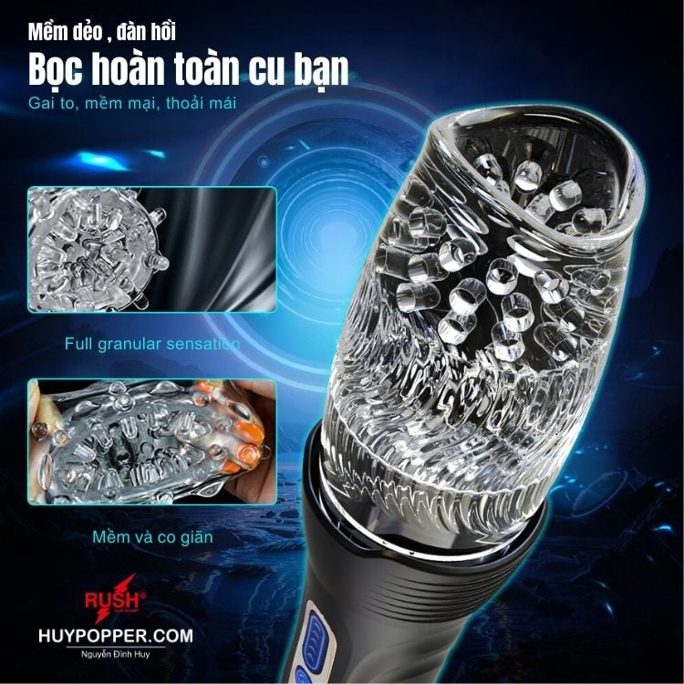 Máy bú mút dương vật Warrior Silicon mềm dẻo Máy bú mút dương vật Warrior Silicon mềm dẻo