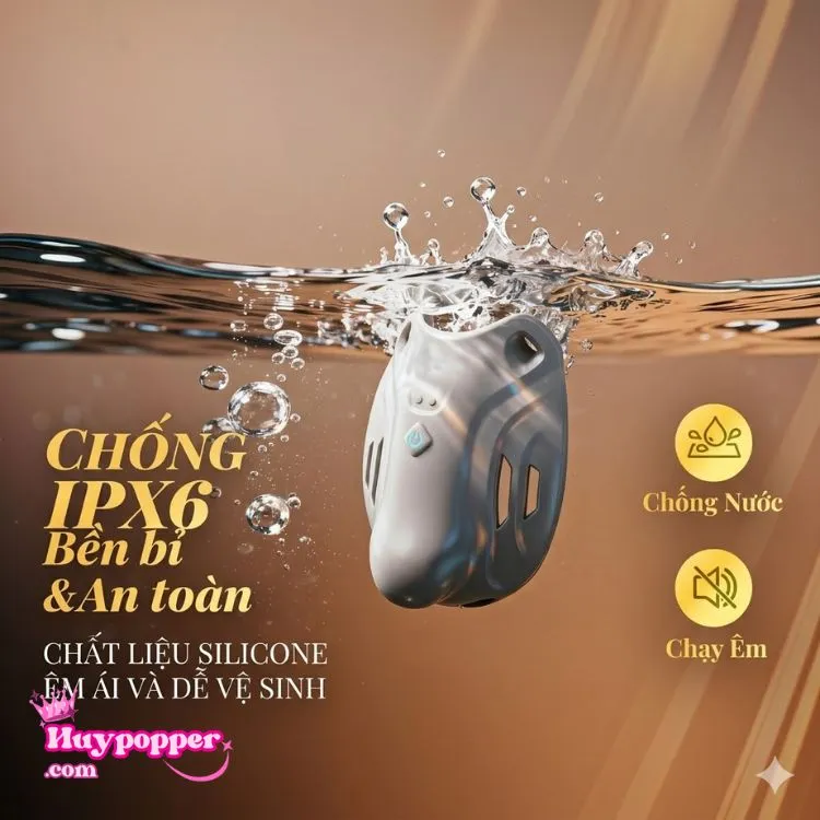 Cấu trúc đúc nguyên khối từ chất liệu silicone của máy rung đeo di động nam giới đạt tiêu chuẩn chống nước IPX6 bền bỉ và an toàn. Cấu trúc đúc nguyên khối từ chất liệu silicone của máy rung đeo di động nam giới đạt tiêu chuẩn chống nước IPX6 bền bỉ và an toàn.