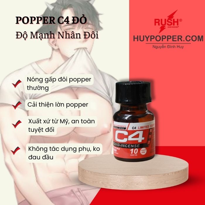 Popper C4 Đỏ 10ml Popper C4 Đỏ 10ml
