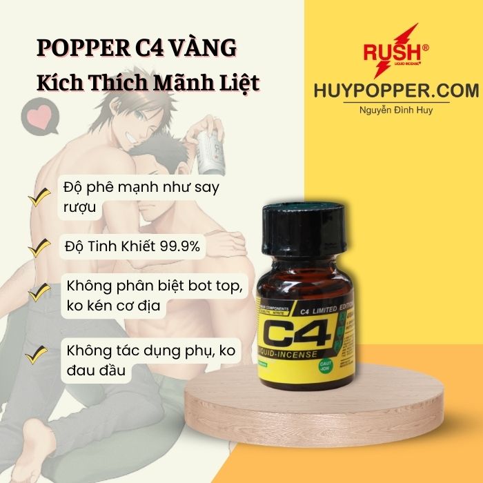 Popper C4 vàng 10ml Popper C4 vàng 10ml
