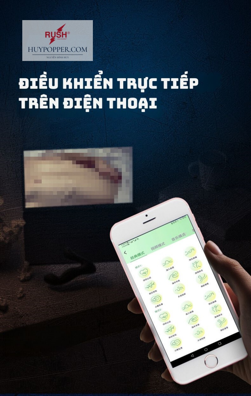 Máy rung đầu cu có thể điều khiển từ xa qua app Máy rung đầu cu có thể điều khiển từ xa qua app