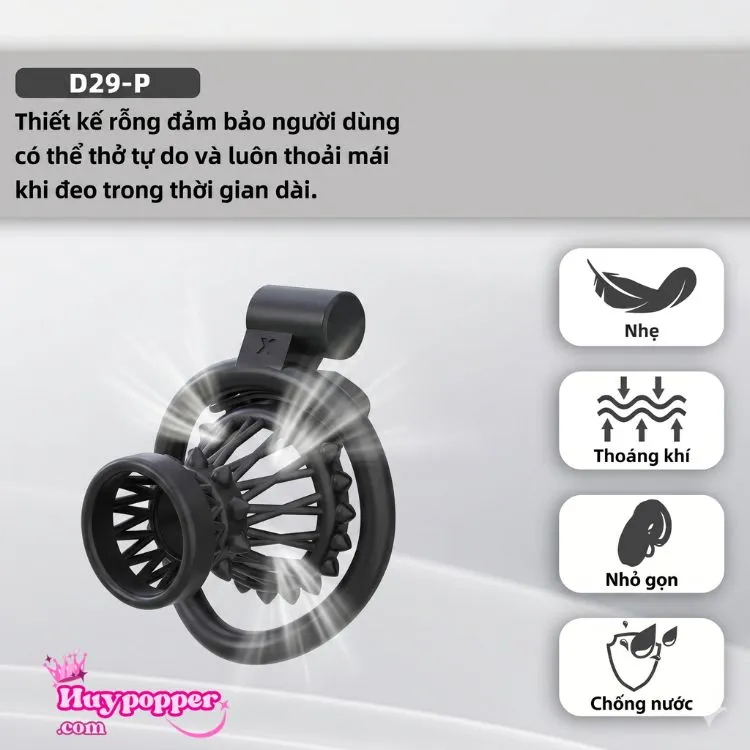 Khóa dương vật giỏ cá Marcus D29-P sở hữu thiết kế rỗng siêu nhẹ, thoáng khí, mang lại sự thoải mái tối đa khi đeo trong thời gian dài. Khóa dương vật giỏ cá Marcus D29-P sở hữu thiết kế rỗng siêu nhẹ, thoáng khí, mang lại sự thoải mái tối đa khi đeo trong thời gian dài.