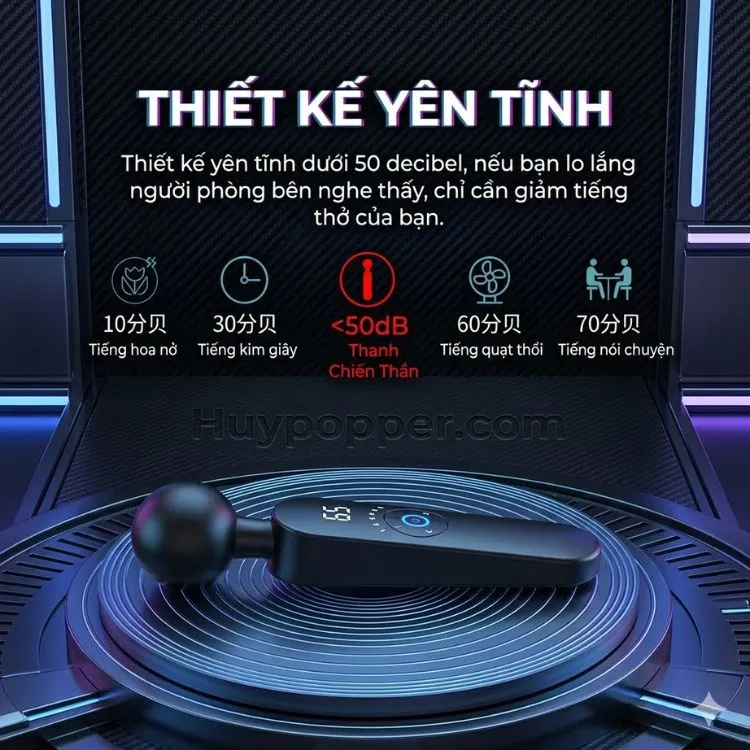 Thiết kế vận hành siêu yên tĩnh kiểm soát tiếng ồn dưới 50 decibel bảo mật của máy rung Eagle Ares Thiết kế vận hành siêu yên tĩnh kiểm soát tiếng ồn dưới 50 decibel bảo mật của máy rung Eagle Ares