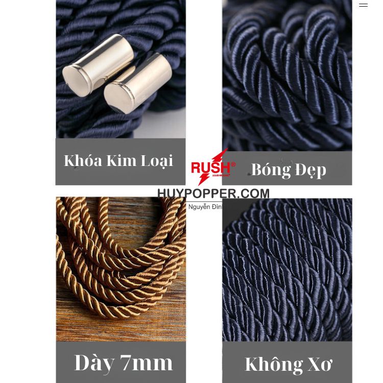 Dây Trói BDSM thiết kế bóng đẹp kèm khóa kim loại và không xơ Dây Trói BDSM thiết kế bóng đẹp kèm khóa kim loại và không xơ