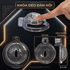 Lồng khóa cu phom dẹt Larva chất liệu silicon trong suốt dẻo dai vô cùng