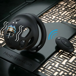 Khóa dương vật silicone Charon tích hợp sóng rung điều khiển từ xa