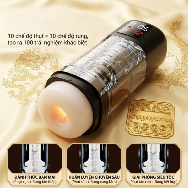 Cốc Sục Tự Động Có Nhiệt Anthea | Tỏa Nhiệt 42°C Điều Khiển Qua App 100 Kiểu Thụt Rung