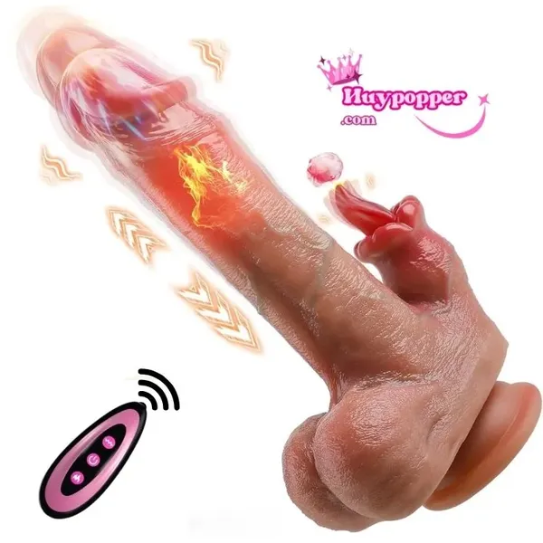 Dương vật giả tự động rung thụt siêu thật