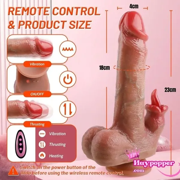 Dương vật giả tự động rung thụt siêu thật