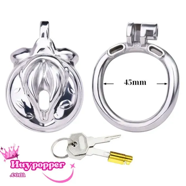 Khóa Cu Mini Inox – Khóa Dương Vật Tạo Hình Âm Đạo (Độc Đáo)