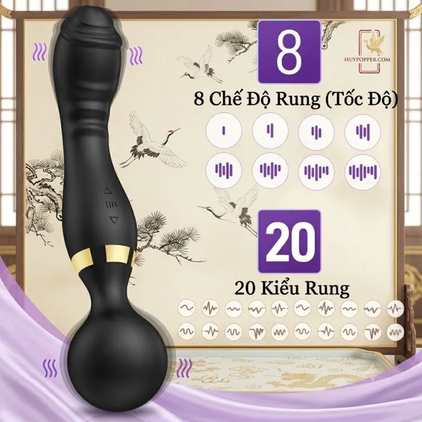 Gậy Rung 2 Đầu Verna Động Cơ Cực Mạnh – Rung Đa Điểm Dành Cho Người Khó Lên Đỉnh