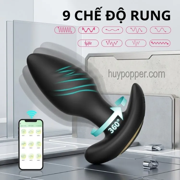 Nút Chặn Hậu Môn Xoay 360 Độ Điều Khiển Qua App Tolee