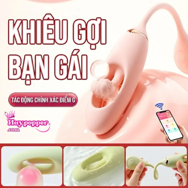 Trứng Rung Shuer Đầu Lưỡi Massage Cường Độ Cao Cho iPhone