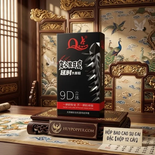 Bao Cao Su Gai Đặc Nanh Sói 9D Chính Hãng - Hộp 12 Cái