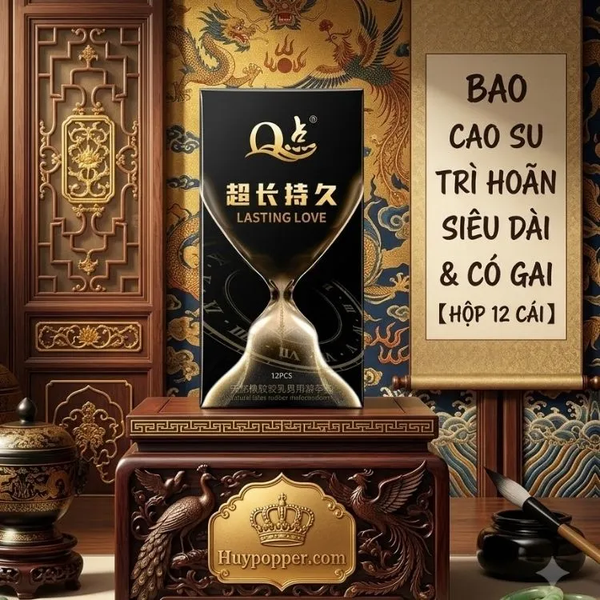 Bao Cao Su Trì Hoãn Q Lasting Love – Gân Gai Hộp 12 Cái