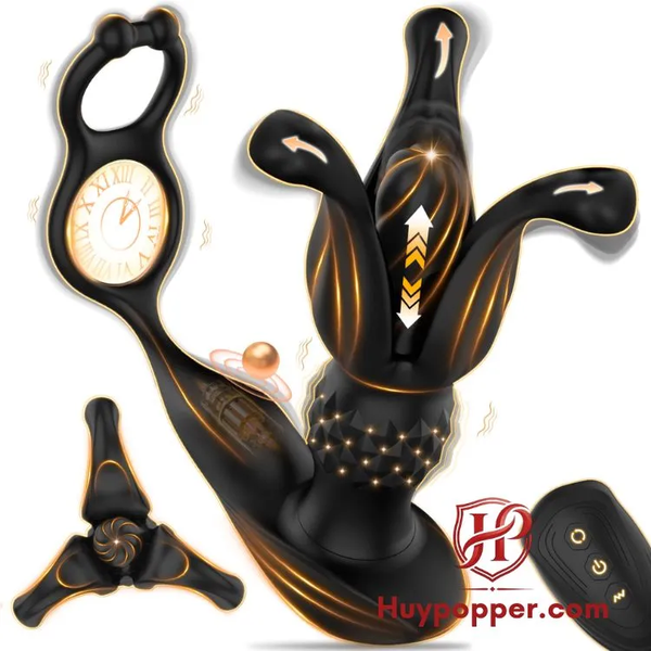 Butt Plug Bacchus Giãn Nở 9 Tần Số Kèm Vòng Đeo
