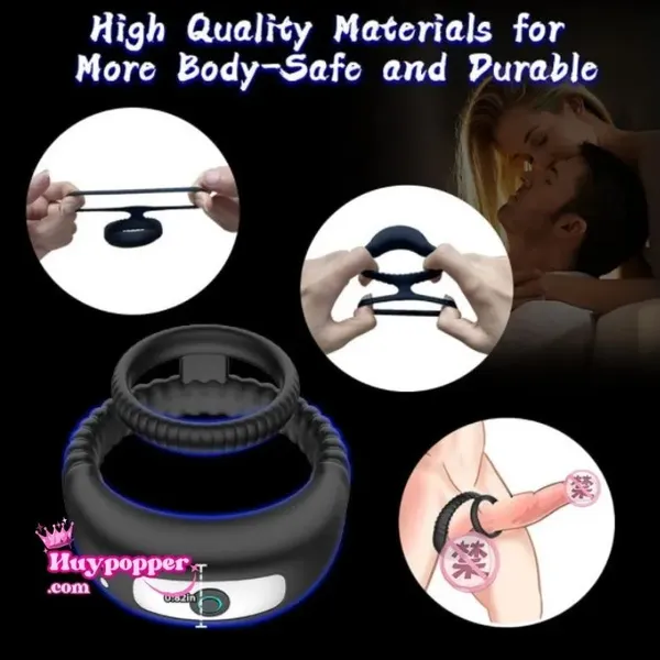 Vòng rung kép đeo dương vật Jella