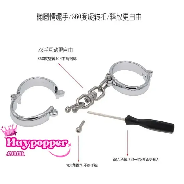 Còng tay inox chơi bdsm