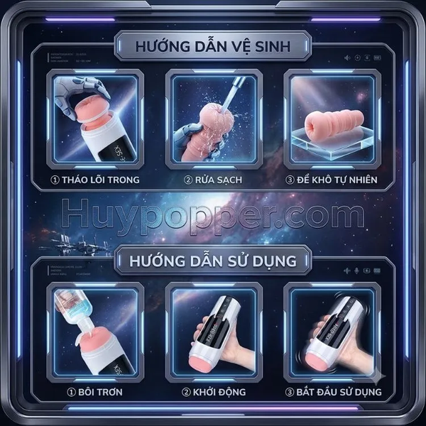 Máy Thủ Dâm Tự Động Cảm Giác Da Người Space-Sex | Động Cơ Co Giãn Dập Tự Động