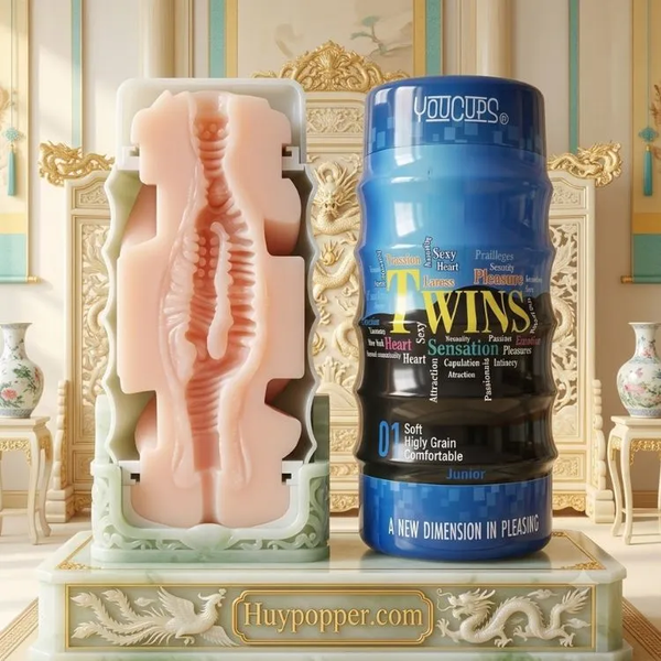 Cốc Thủ Dâm 2 Đầu YouCups Twins IV | Cấu Trúc Kênh Đôi Âm Đạo & Hậu Môn Đổi Cảm Giác